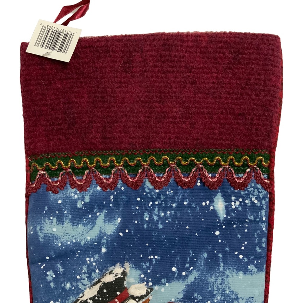 Christmas Stockings Oversized Snowmen Snow Scene Plush 3 Pieces 22 Inches - Picture 4 of 16